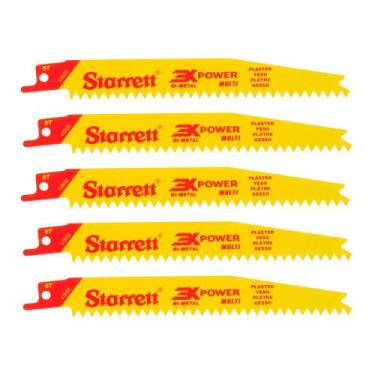 Imagem de Kit 5 Lâmina Serra Sabre Para Gesso Drywall 15cm VB66 Starrett
