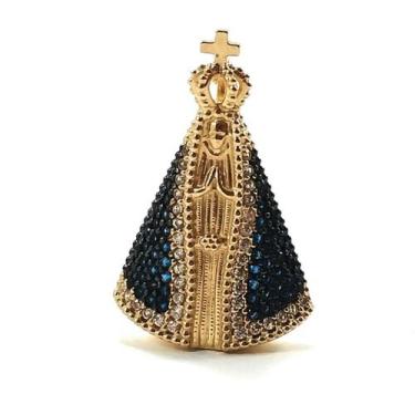Imagem de Pingente de ouro 18k Nossa Senhora Aparecida - Elegancy Joias, G 7,4 g