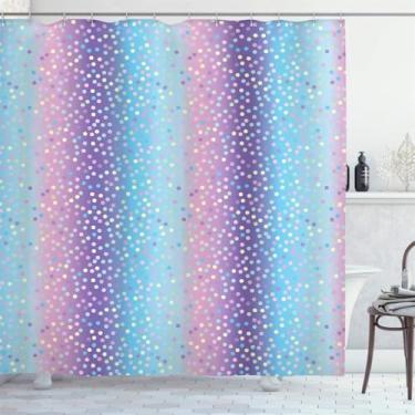 Imagem de Cortina de chuveiro com bolinhas brilhantes, formato de ladrilhos pequenos, design, cortinas de banheiro de tecido impermeável, 11, L240 x A180 cm