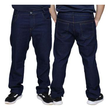 Imagem de Kit 2 Calças Jeans Masculina Lycra Slim 100% Algodão Premium Elastano 