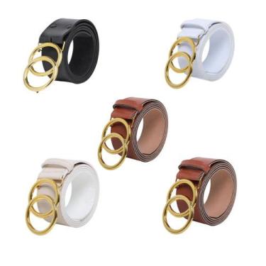 Imagem de Kit Cintos Femininos Blogueira Moda 2024 Argola Dupla - Bless Acessóri