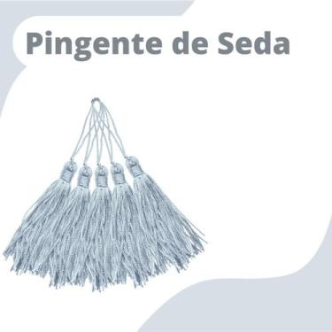 Imagem de Pingente De Seda Tassel - Franja - Cinza Claro  - Com 100 Unidades - N