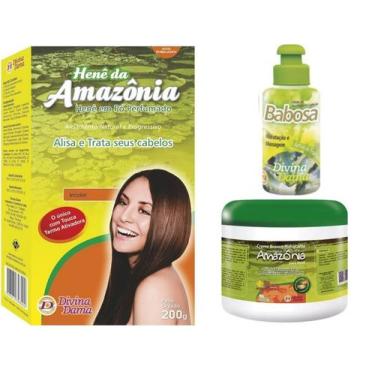 Imagem de Hene Po Divina Dama Castanho Escuro Amazonia 01x200gr+Creme Branco inc