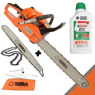 Imagem de Moto Serra Motosserra Á Gasolina Terra MT520 MT-520 2T 52cc 2,5HP Com 