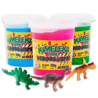 Imagem de Slime Kimeleka Dinossauro Caixa com 6 Unidades de 180g - Art Kids, 058