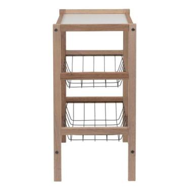 Imagem de Fruteira Tramontina Utilínea em Madeira Mista com Estante e 2 Cestos, 