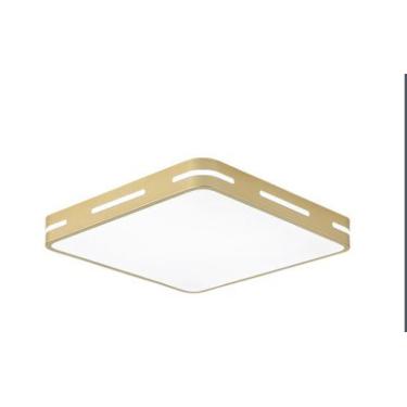 Imagem de Plafon de Sobrepor Quadrado Dourado 40cm Led 30W 3 em 1 Bivolt - Nitro