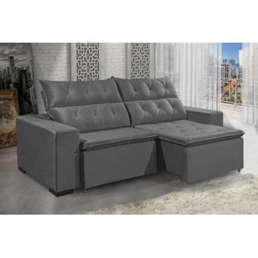 Imagem de Sofá Retrátil e Reclinável DUBAI 2,10m com Pillow de 12cm Velusoft D33