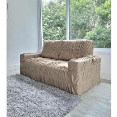 Imagem de Capa Para Sofá Retrátil E Reclinável 2 Lugares Caqui - Belcapas
