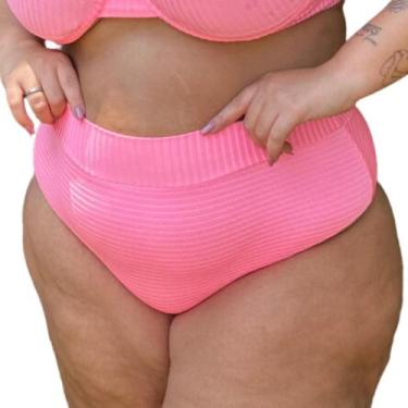 Imagem de Calcinha Avulsa Plus Size Hot Pants Canelado - Califórnia Brasil, Rosa