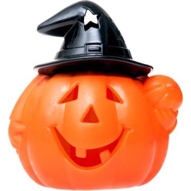 Imagem de Abóbora Laranja com Chapéu dia das Bruxas Decoração Festa Halloween - 