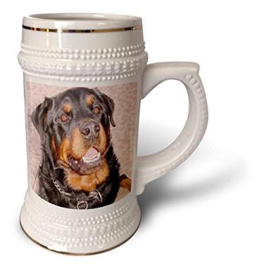 Imagem de 3dRose Caneca canina pai, dono de rottie, filhotes rottweiler - 510 g (STN_46707_1), 623 g, branca