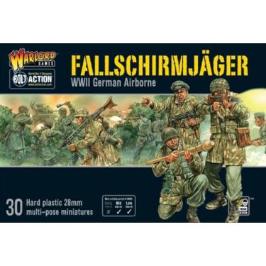 Imagem de Bolt Action Fallschirmjager Paraquedistas aéreas alemães 1:56 WWII Kit de modelos de bonecos de jogos de guerra militares