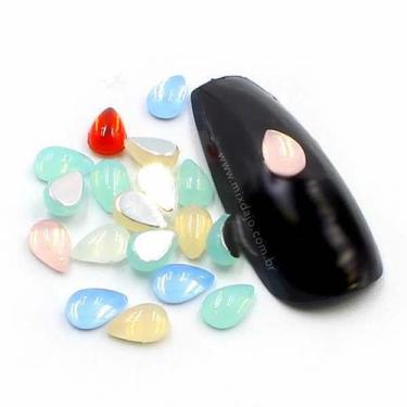 Imagem de Gota lua opal 4 x 6mm 50 peças decoração de unhas art nail - MIX DA JO