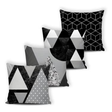 Imagem de Capa Almofada Decorativa Estampa Digital ziper Modern Print 4 unidades