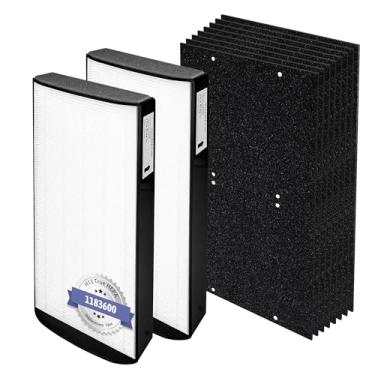 Imagem de Popurure Filtro de substituição WPT60 compatível com purificador de ar de torre Whirlpool 1183600 e 817600 Whispure WPT60(P/B), com 2 filtros H13 HEPA + 8 pré-filtros de carvão ativado