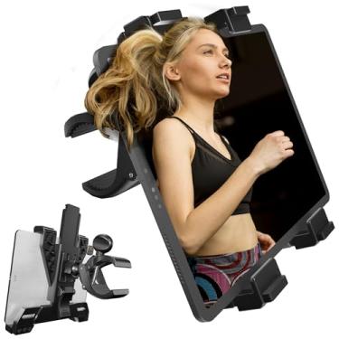 Imagem de Randconcept - Suporte para tablet de esteira, suporte de tablet elíptico, braçadeira grande para bicicleta ergométrica para exercícios internos, suporte de microfone para iPad Pro 12.9 Air Mini Galaxy