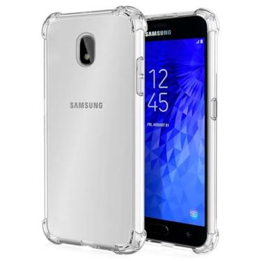 Imagem de Yerebel Capa para Galaxy J7 2018/J7 Refine/J7 V 2ª geração/J7 Aero/J7 Aura/J7 Top/J7 Crown/J7 Eon/J7 Star, capa de telefone transparente flexível de TPU macio para Samsung Galaxy J7 2018 Crystal Clear