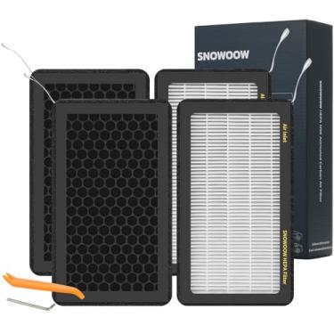 Imagem de SNOWOOW Filtro de ar Tesla Model 3 Model Y HEPA 4 pacotes com substituição de filtro de ar de cabine Tesla de carbono ativado (2016-2023)