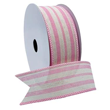Imagem de Morex Ribbon Fita de listras Spring Cabana, rosa