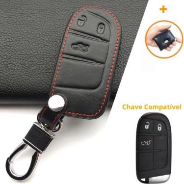 Imagem de Capa Couro Chaveiro Chave Presencial 2 3 4 e 5 Botoes Jeep Renegade Co
