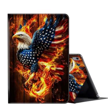 Imagem de FUYOCWE Capa para iPad 10ª geração 2022 iPad 10,9 polegadas - Multi-ângulo Slim Folio Stand Auto Wake/Sleep Smart Cover Cases para iPad 10 10,9 polegadas A2696/A2757/A2777-American Eagle Rebirth of