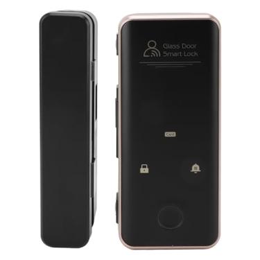 Imagem de Fechadura Com Senha de Impressão Digital para Porta de Vidro, Trava de Entrada Sem Chave Com Alarme por Voz Real, Função de Campainha, Navegação por Voz Completa, Atendimento