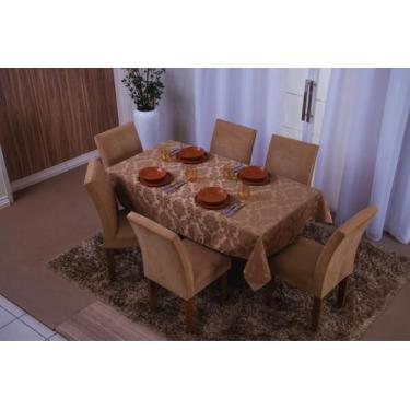 Imagem de toalha de mesa retangular 8 lugares jacquard 1,35x2,60 - BF confeccoes