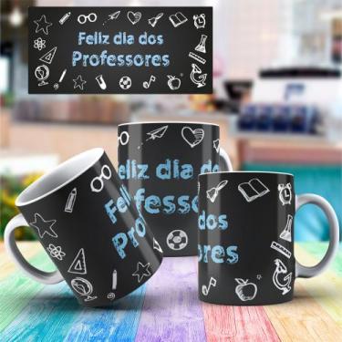 Imagem de Caneca porcelana presente feliz dia dos professores - TLM PERSONALIZAD