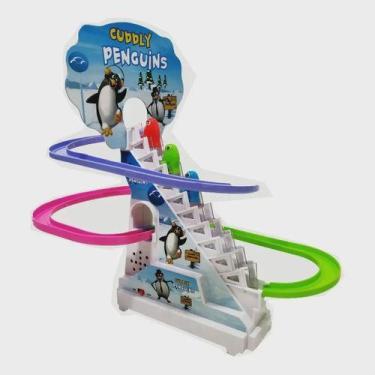 Imagem de Pinguim Brinquedo Pista Musical Pinguim Escorregador Escada  e top. - 