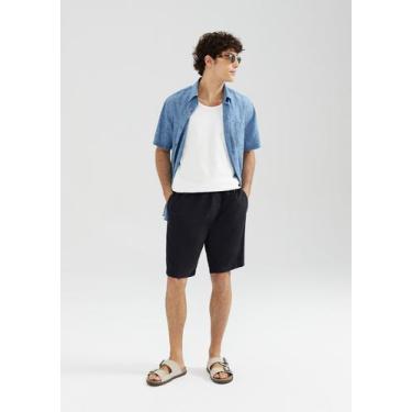 Imagem de Shorts Praia Masculino - Hering, M, Preto