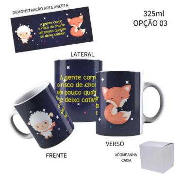 Imagem de Caneca 325ml Pequeno Príncipe Frases - LARANJA E MIMOS