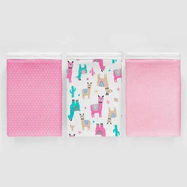 Imagem de Kit 3 Pçs Fronha Para Bebê 30 X 40cm 100% Algodão - Dugu, Baby Lhama 
