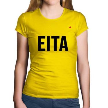 Imagem de Baby Look Algodão Eita - Foca na Moda, Amarelo, G