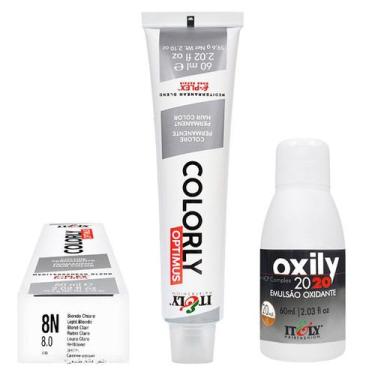 Imagem de Itely Tinta Colorly 8N Louro Claro 60g + Oxily 20 Volumes 60 ml