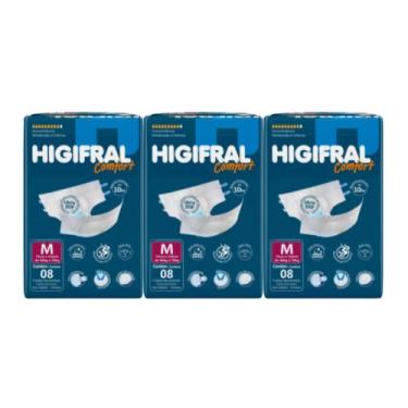 Imagem de Kit C3 Fralda Adulto Tam M Comfort Descartável - Higifral - Eurofral I