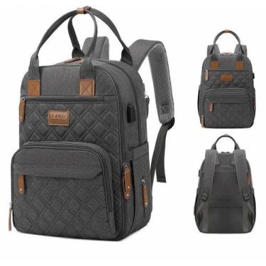 Imagem de Mochila Land Luxury Com Usb Cor Cinza, Preto