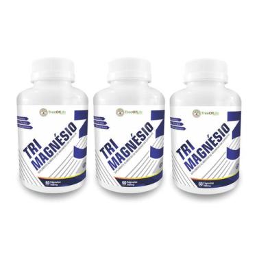 Imagem de 3x Tri Magnesio Malato Citrato E Bisglicitato 180 Cápsulas 500mg - Tre