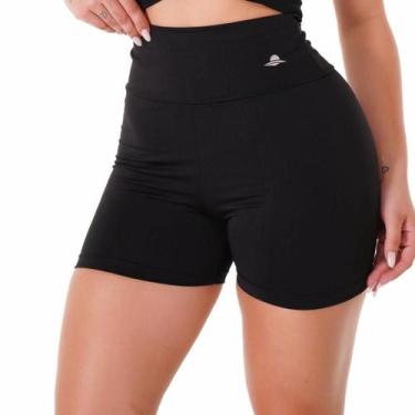 Imagem de Shorts Curto Suplex Academia Cós Alto Legging Fitness - Força do Sol, 