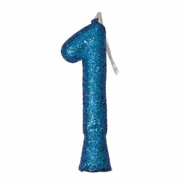 Imagem de Vela de Aniversário Puro Glitter Azul - Festcolor, 1