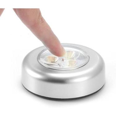 Imagem de Kit Com 6 Luminária Abajur De Led Auto Adesivo A Pilha Closet Armário 