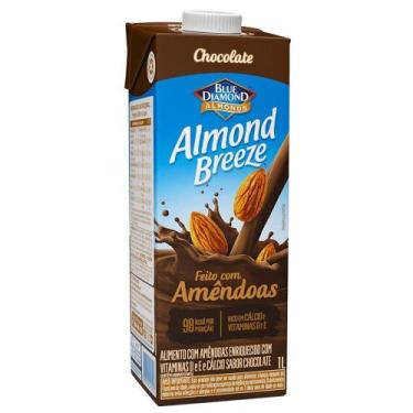 Imagem de Bebida de Amêndoas Sabor Chocolate Vegana Almond Breeze 1L - Blue Diam