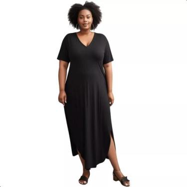 Imagem de Vestido Feminino Midi Longo Verão com Fenda e Bolsos - Contramão SP, P