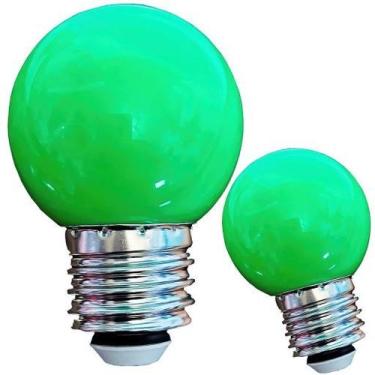 Imagem de Kit 10 Lâmpadas Led Mini Bulbo Bolinha E27 1w Coloridas 110V 220V - Em