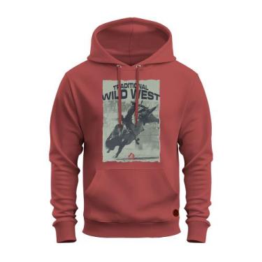 Imagem de Moletom Canguru Bolso E Capuz Flanelado Confortável Traditional Wild W