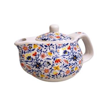 Imagem de Bule de Chá Porcelana Flores Pequeno Infusor Chaleira 250ml - Tokyo De