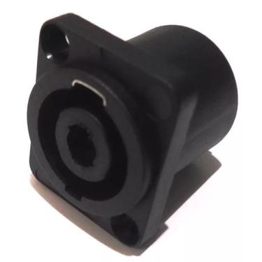 Imagem de Conector Speakon Femea Painel Trava Metal Kit 10 Undades - Tblack
