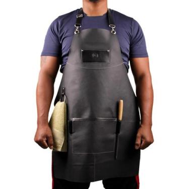 Imagem de Avental de Couro para Churrasco Artlux AV001, PRETO
