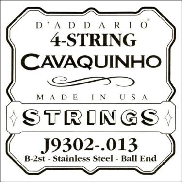 Imagem de D'Addario J9302 Corda de cavaquinho simples de aço simples, .013