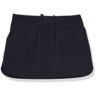 Imagem de Nautica Saia de scooter para meninas pequena de uniforme escolar com shorts, cintura de malha e bolsos funcionais, material de desempenho, azul-marinho, 5, Azul marino